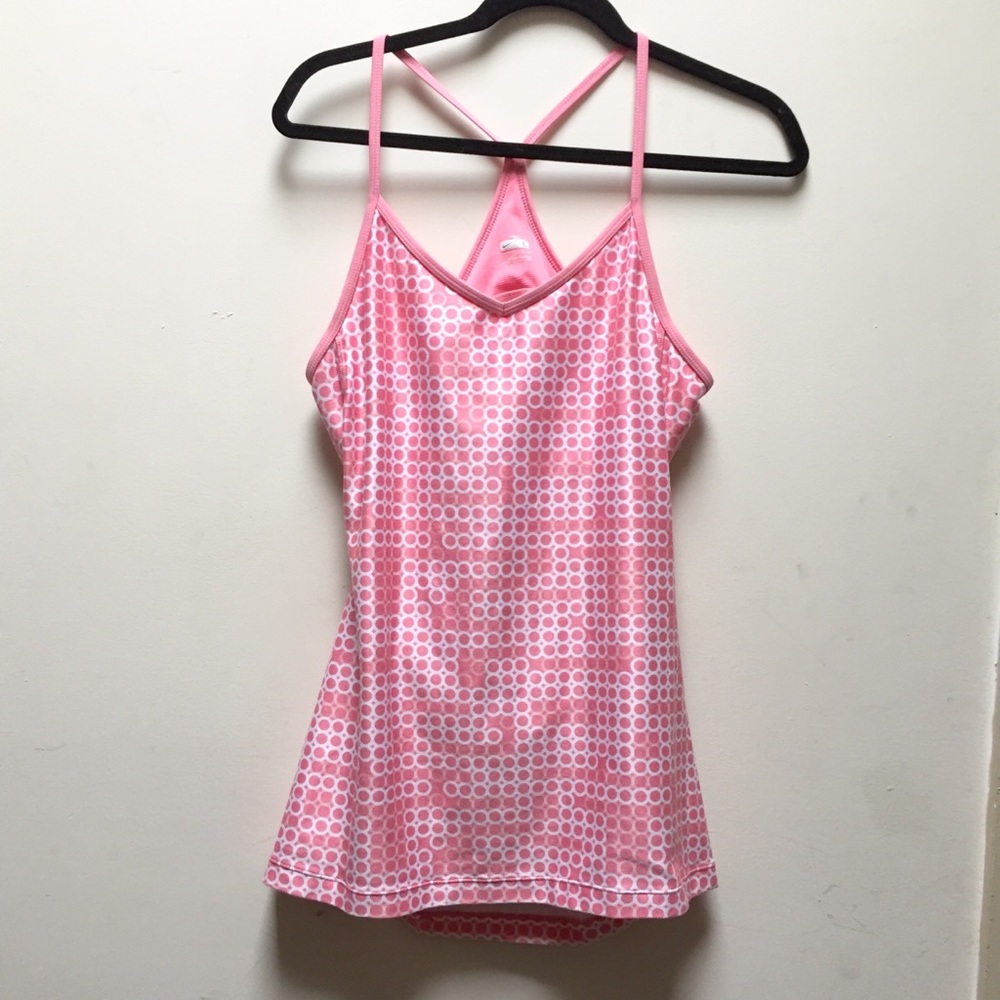 ☀️Nike Pink & White Spotted Tank Top Large